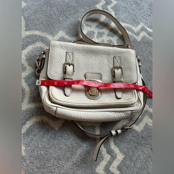 Kate Spade Lola Ave Lia Pebbled Leather Crossbody Messenger Purse Chalk White - Picture 13 of 15